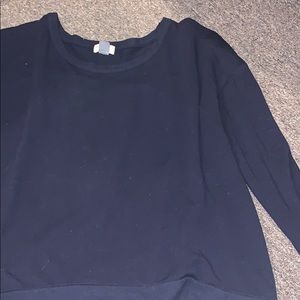 long sleeve navy shirt